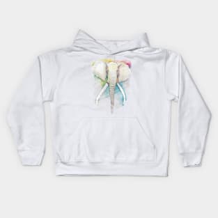 Elephant Watercolor Kids Hoodie